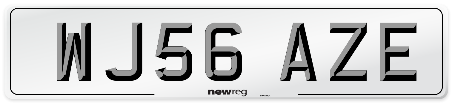 WJ56 AZE Number Plate from New Reg